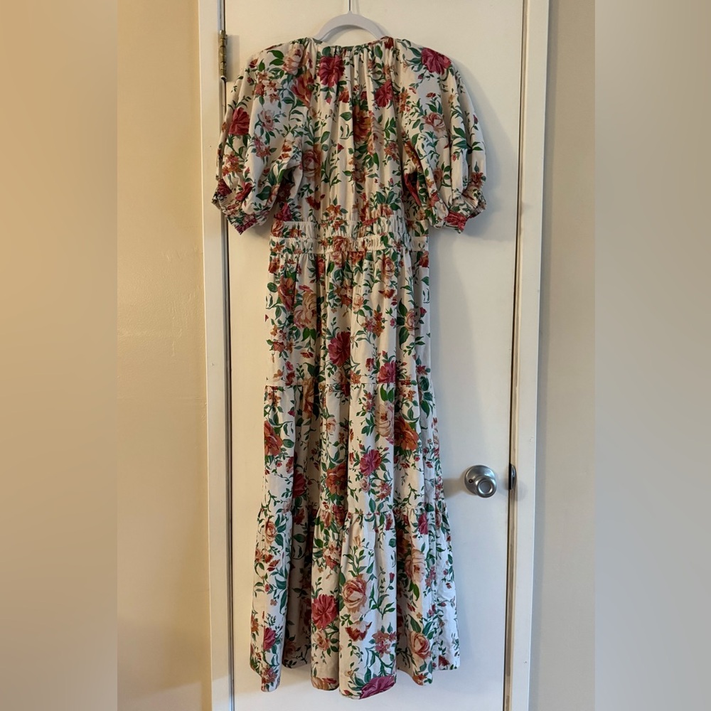 Anthropologie Puff Sleeve Somerset Midi Dress - Picture 3 of 5